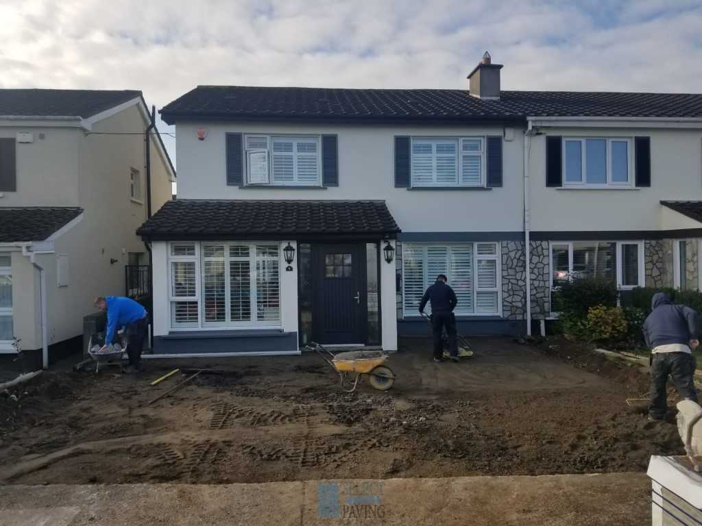 Replacing a driveway in Castleknock, Dublin.