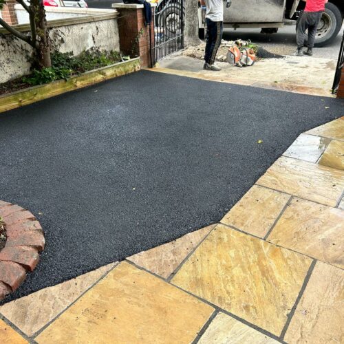 Asphalt Driveway With Sandstone Path and Apron in Crumlin
