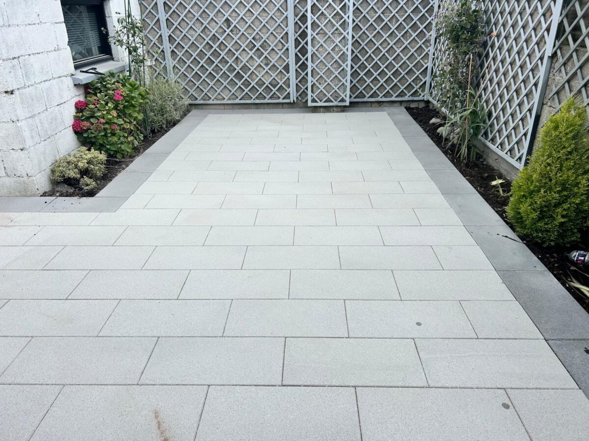 Patio with Newgrange Flagstones in Donaghmede, Co. Dublin