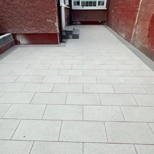 Patio with Newgrange Flagstones in Donaghmede, Co. Dublin