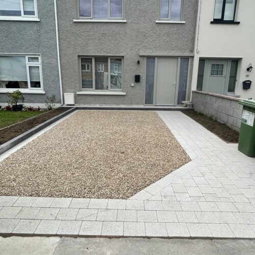 Gravelled Driveway with Paved Pathway and Border in Raheny, Dublin