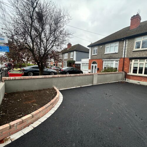 Asphalt Driveway with Paved Border and Raised Flowerbeds in Whitehall,…