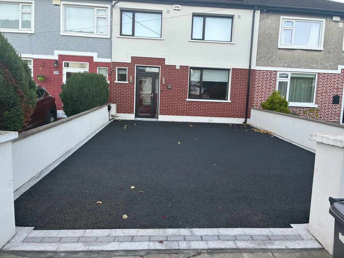 Asphalt Driveway with Natural Granite Borderline in Santry, Dublin