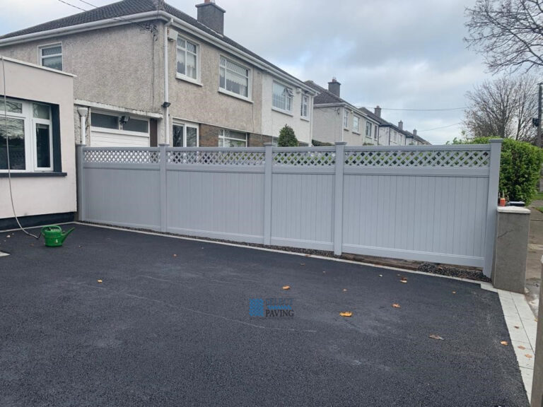 Asphalt Driveway with Plastered Walls and Fencing in Raheny, Dublin