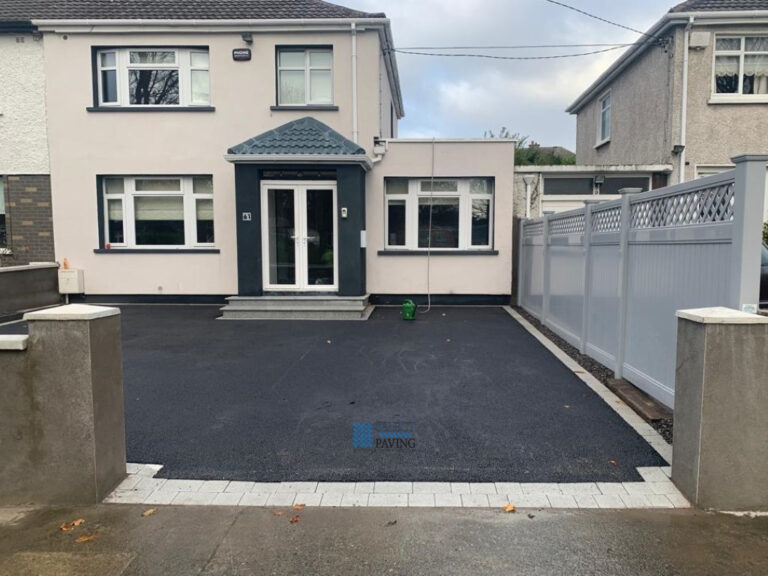 Asphalt Driveway with Plastered Walls and Fencing in Raheny, Dublin
