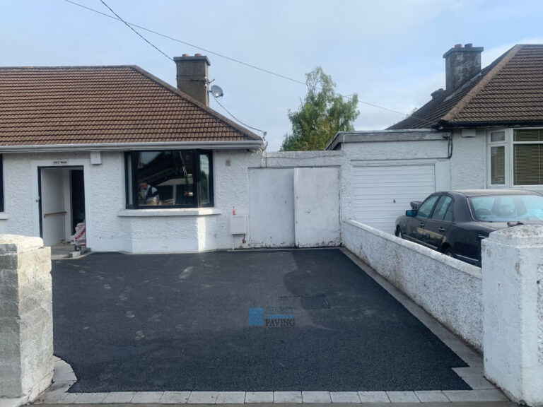 Asphalt Driveway with Silver Granite Borderline in Rathfarnham, Dublin