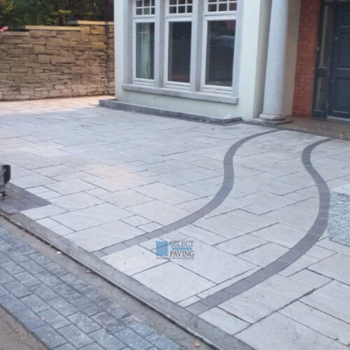 Belvedere Silver Granite Paved Driveway in Templeogue, Dublin