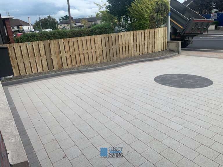 Driveway with Corrib Block Paving and Cobble Setts in Rathfarnham, Dublin