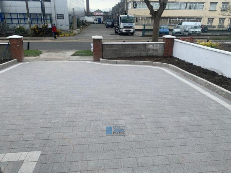Driveway with Grey and Silver Granite Corrib Blocks in Santry, Dublin
