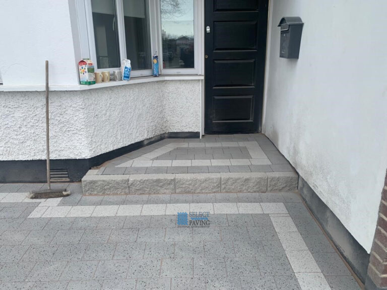 Driveway with Grey and Silver Granite Corrib Blocks in Santry, Dublin