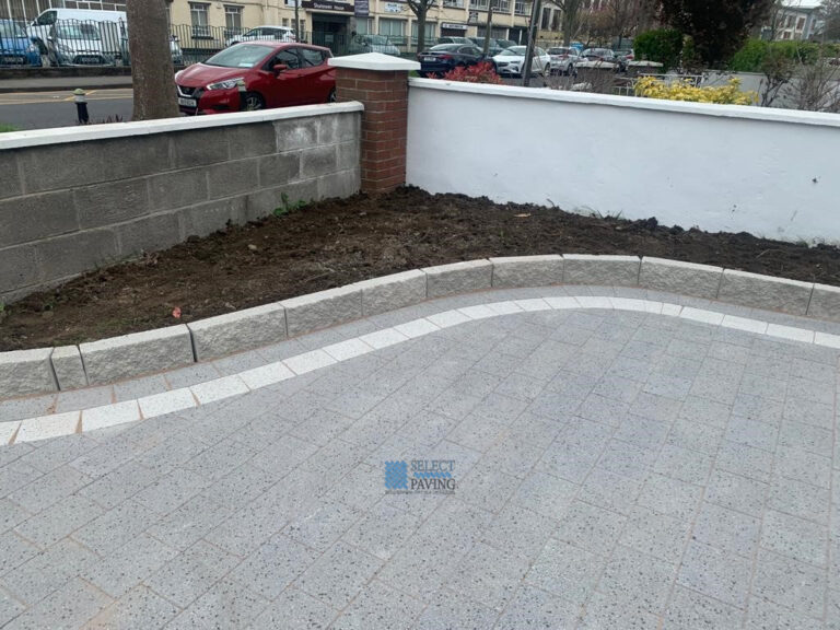 Driveway with Grey and Silver Granite Corrib Blocks in Santry, Dublin