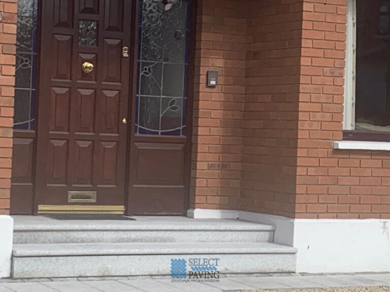 Golden Gravel Driveway with Granite Pathway and Steps in Rathfarnham, Dublin