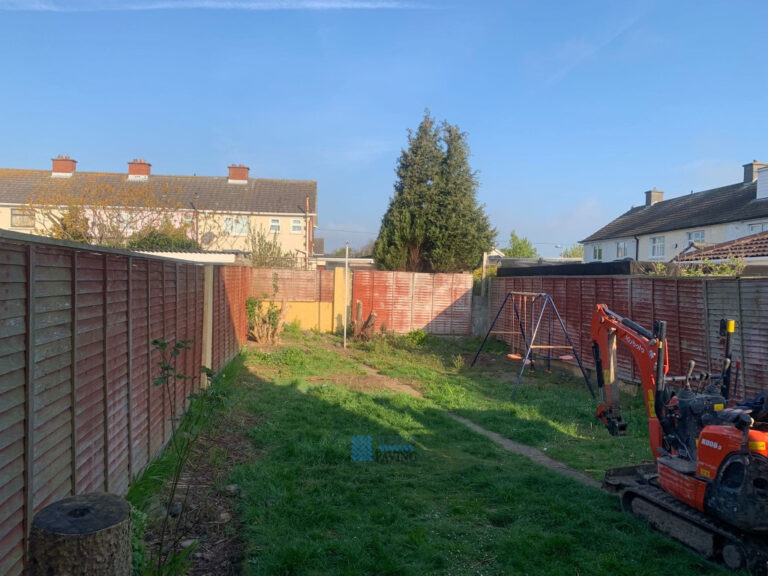 Granite Slabbed Patio with Gravelled Play Area in Donaghmede, Dublin