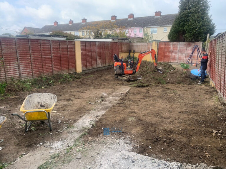 Granite Slabbed Patio with Gravelled Play Area in Donaghmede, Dublin