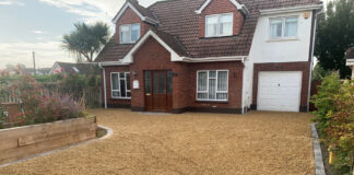 Gravel Driveway with Brick Borderlines in Donabate, Dublin