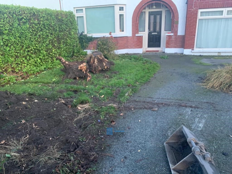 Gravel Driveway with Cobblestones, Kerbing and New Step in Terenure, Dublin