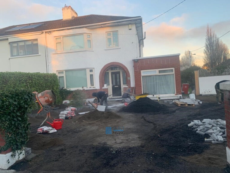 Gravel Driveway with Cobblestones, Kerbing and New Step in Terenure, Dublin