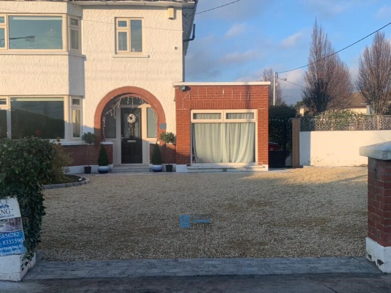 Gravel Driveway with Cobblestones, Kerbing and New Step in Terenure, Dublin