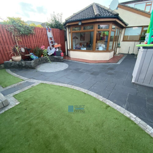 Gravel Driveway with Granite Apron and Belvedere Granite Patio in Terenure, Dublin