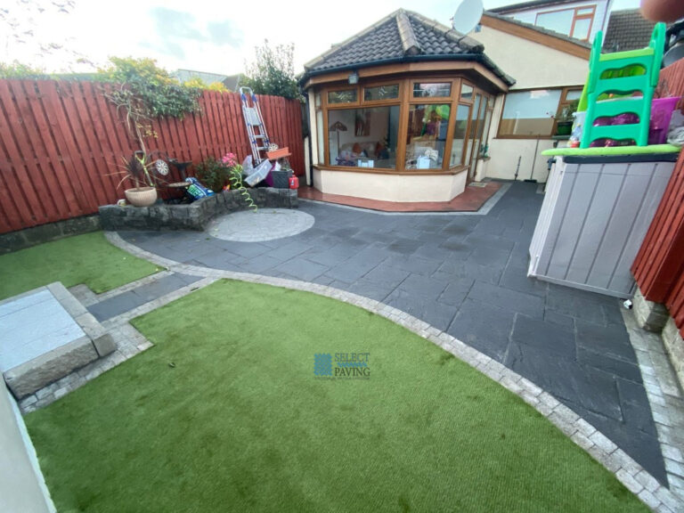 Gravel Driveway with Granite Apron and Belvedere Granite Patio in Terenure, Dublin
