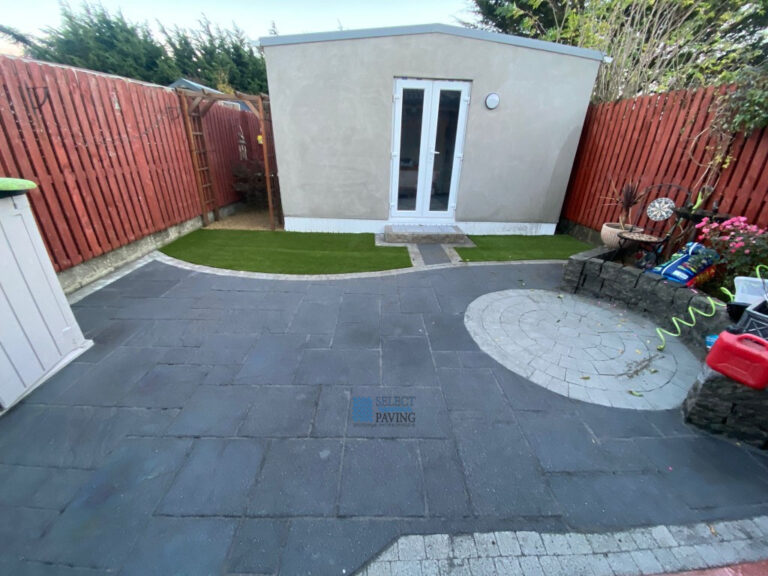 Gravel Driveway with Granite Apron and Belvedere Granite Patio in Terenure, Dublin