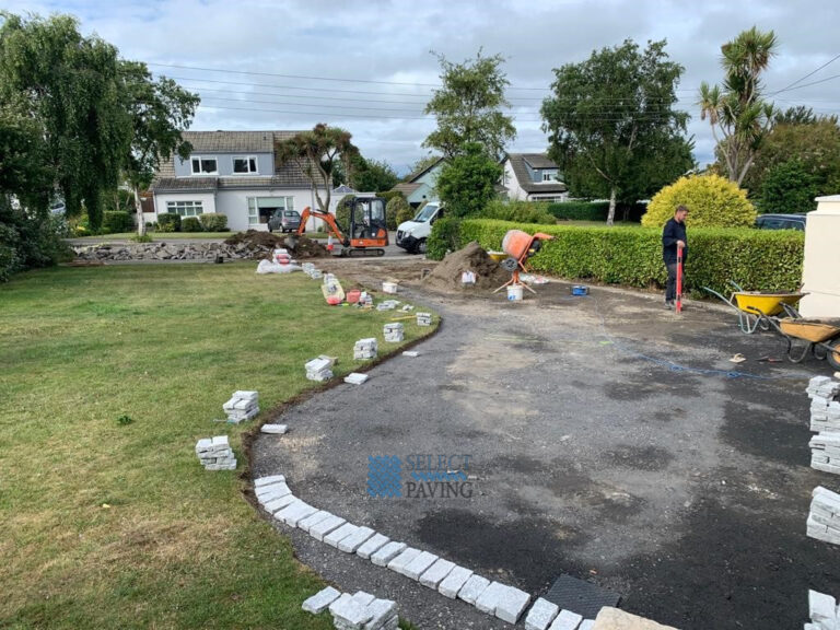Gravel Driveway with Granite Cobbles for Apron in Sutton, Dublin