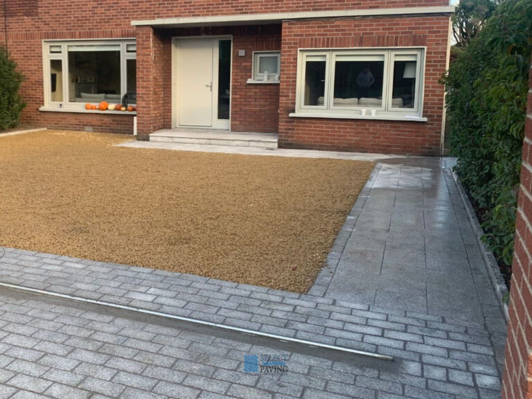 Gravel Driveway with Granite Pathway, Apron and Doorstep in Blackrock, Dublin