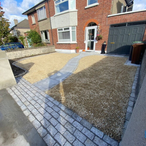 Gravel Driveway with Granite Pathway and Apron in Walkinstown, Dublin