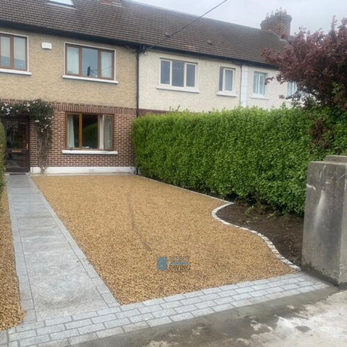 Gravelled Driveway with Granite Pathway and Borderline in Clontarf, Dublin