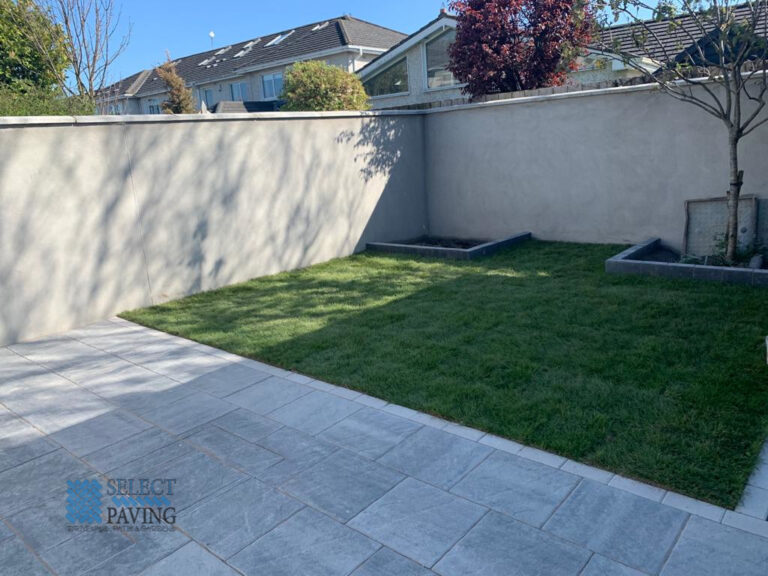 New Patio and Lawn Installation in Beaumont, Dublin
