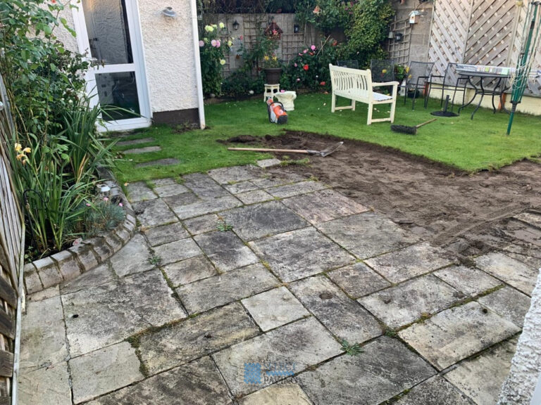 New Patio with Buff Granite Flagstones in Lucan, Dublin