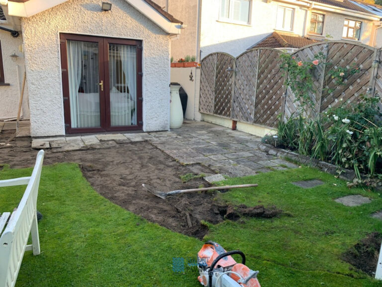 New Patio with Buff Granite Flagstones in Lucan, Dublin