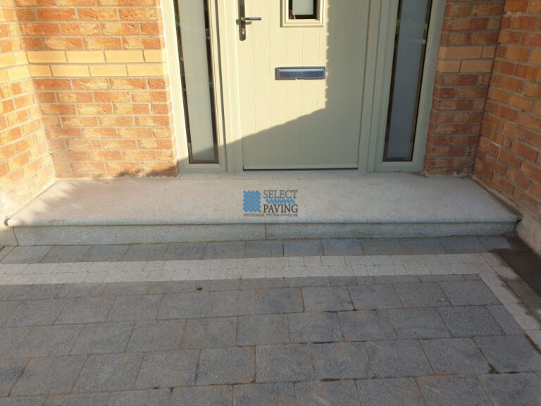 New Paved Driveway with Connemara Walling in Clonsilla, Dublin