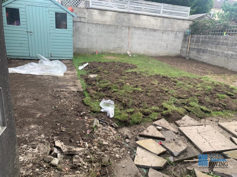 Patio with Charcoal Border and New Lawn in Clontarf, Dublin