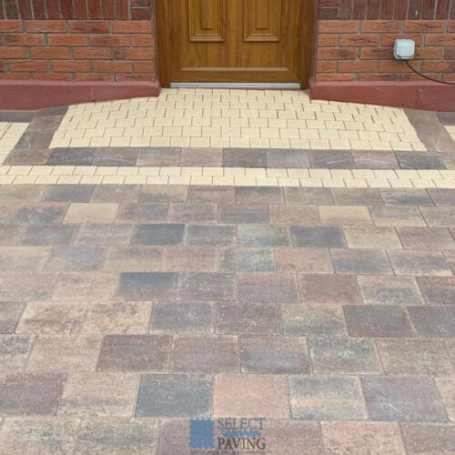 Paved Driveway with Sloped Step and Diamond Pattern in Kinsealy, Co. Dulin