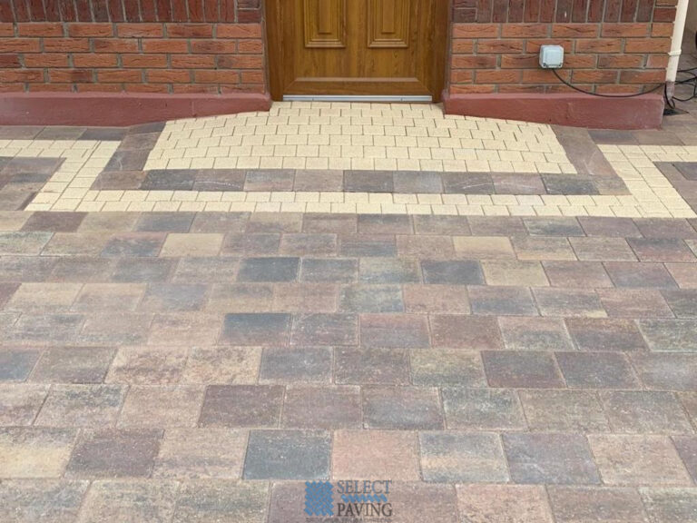 Paved Driveway with Sloped Step and Diamond Pattern in Kinsealy, Co. Dulin