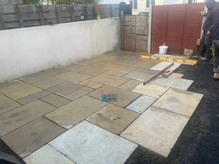 Slabbed Patio with Wide Steps in Swords, Dublin