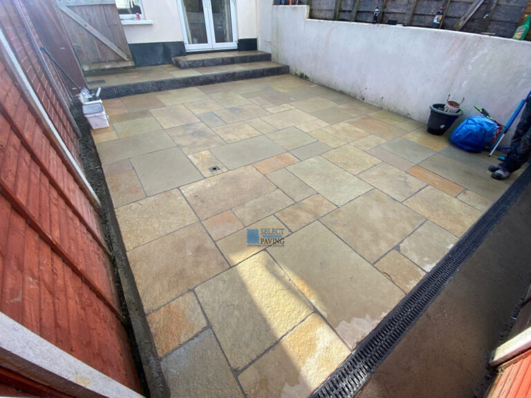 Slabbed Patio with Wide Steps in Swords, Dublin