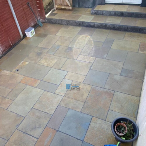 Slabbed Patio with Wide Steps in Swords, Dublin