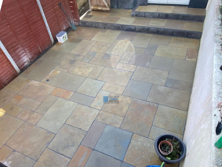 Slabbed Patio with Wide Steps in Swords, Dublin
