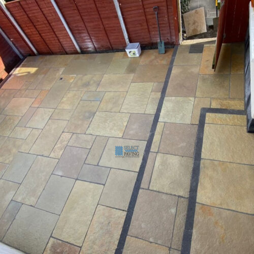 Slabbed Patio with Wide Steps in Swords, Dublin