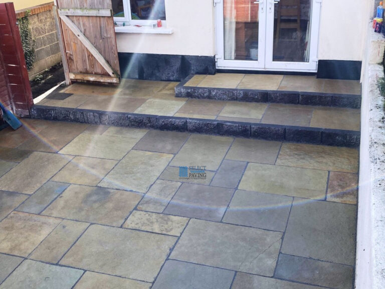 Slabbed Patio with Wide Steps in Swords, Dublin