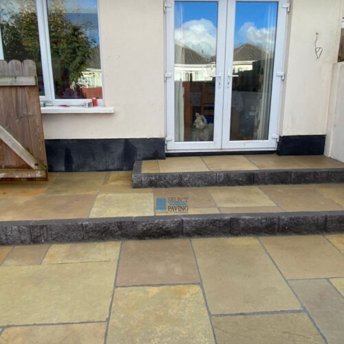 Slabbed Patio with Wide Steps in Swords, Dublin