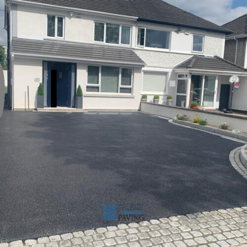 Tarmac Driveway with Cobbled Apron and Granite Step in Lucan, Co. Dublin
