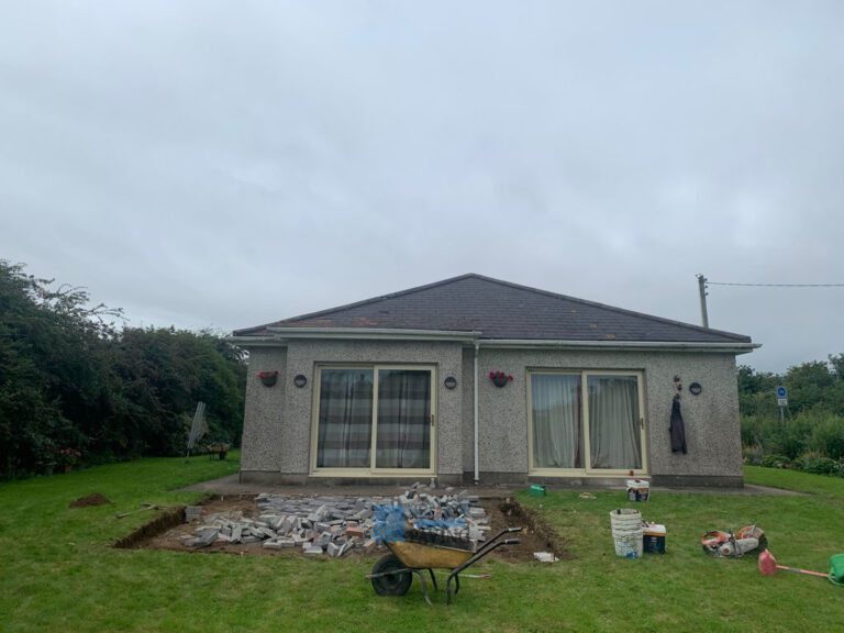 Two Granite Paved Patios with Pathway in Balbriggan, Dublin