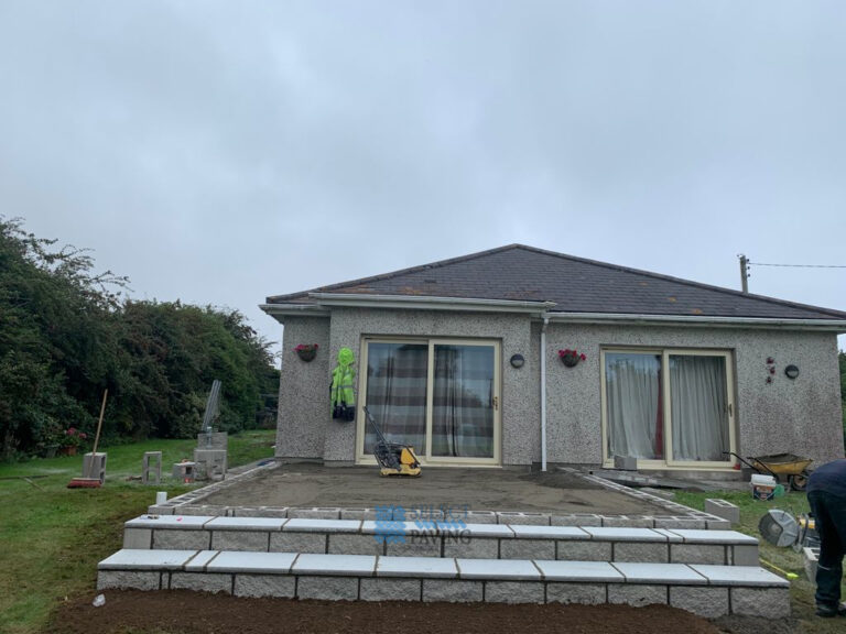 Two Granite Paved Patios with Pathway in Balbriggan, Dublin