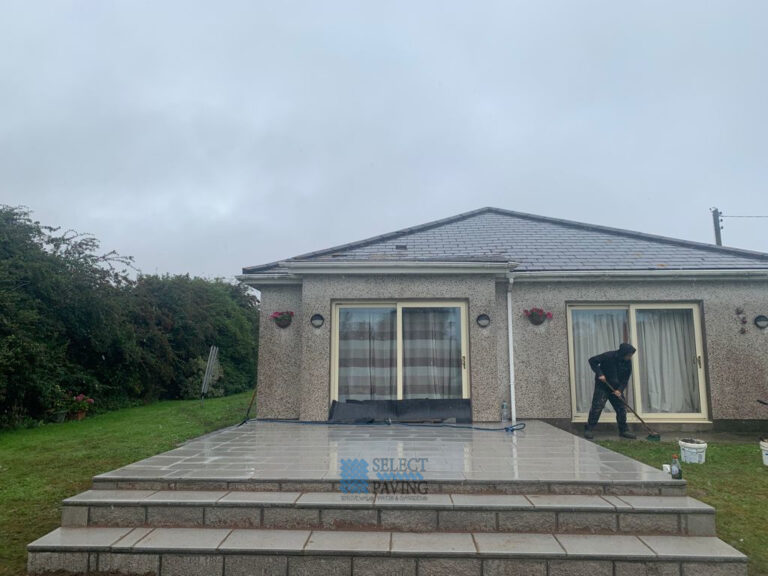 Two Granite Paved Patios with Pathway in Balbriggan, Dublin