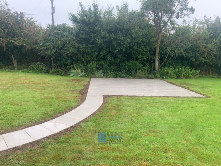 Two Granite Paved Patios with Pathway in Balbriggan, Dublin