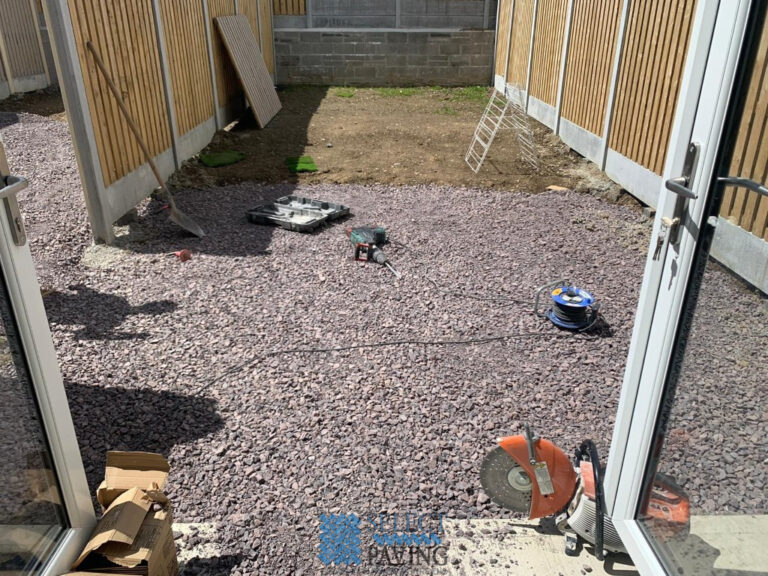 Two Neighboring Porcelain Tiled Patios in Balbriggan, Co. Dublin
