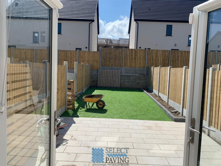 Two Neighboring Porcelain Tiled Patios in Balbriggan, Co. Dublin